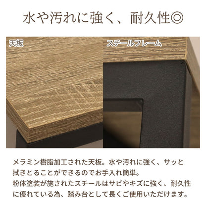 スチール製踏み台 手すり付き 玄関台 幅75cm 玄関 台 踏み台 手摺付き 靴収納 シューズラック ステップ 玄関ステップ 段差 軽減 靴 昇降台 足場 補助具 高齢者 収納(代引不可)