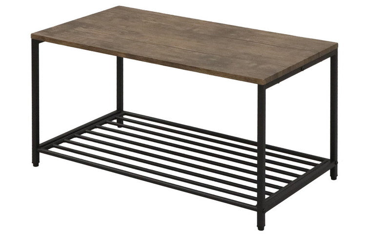 コーヒーテーブル 幅75cm バルネ 棚付き センターテーブル ローテーブル ソファテーブル シンプル スチール脚 テーブル(代引不可)