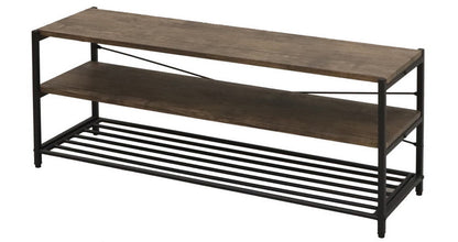 テレビ台 幅100cm バルネ 棚付き 2段 アイアン ブラウン おしゃれ ローボード テレビボード テレビラック TV台 収納 TVボード(代引不可)