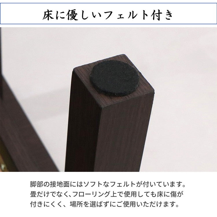 供物台 ダークブラウン 幅75cm 棚付き 折りたたみ式 折りたたみ供物台 お供え物 供物 お盆 お彼岸 法事 仏具 読経 写経 花台 経机 折りたたみ経机 シンプル コンパクト(代引不可)