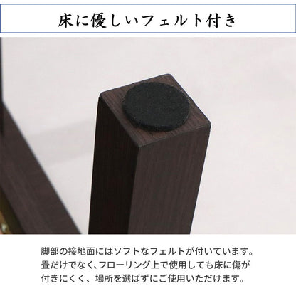 供物台 ダークブラウン 幅75cm 棚付き 折りたたみ式 折りたたみ供物台 お供え物 供物 お盆 お彼岸 法事 仏具 読経 写経 花台 経机 折りたたみ経机 シンプル コンパクト(代引不可)