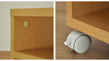 フリーラック キャスター付き 幅50 オープンラック 収納 木目 シンプル 収納 リビング ローボード テレビボード 奥行き35 二段 2段 おしゃれ(代引不可)