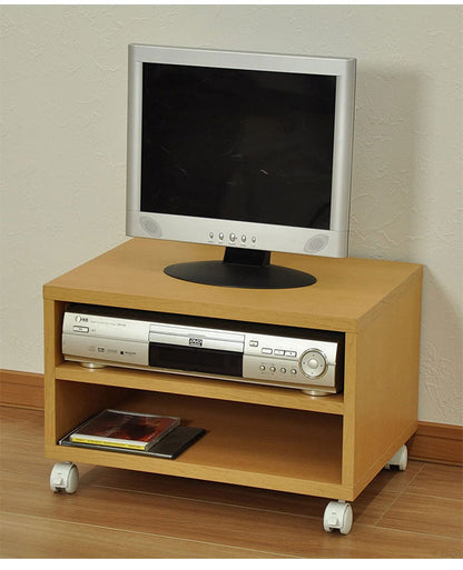 フリーラック キャスター付き 幅50 オープンラック 収納 木目 シンプル 収納 リビング ローボード テレビボード 奥行き35 二段 2段 おしゃれ(代引不可)