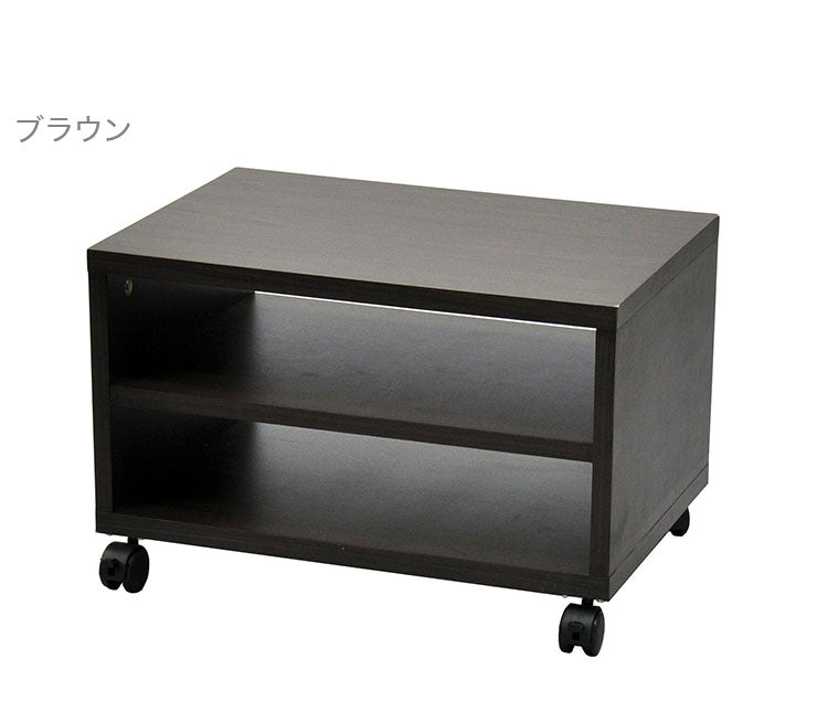 フリーラック キャスター付き 幅50 オープンラック 収納 木目 シンプル 収納 リビング ローボード テレビボード 奥行き35 二段 2段 おしゃれ(代引不可)