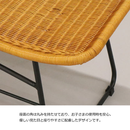 椅子 ラタン ベンチ ラタンベンチ 籐椅子 幅120 奥行39 高さ44.5cm 天然素材 柔軟性 丈夫 大人2人 軽量 コンパクト 耐久性 通気性 弾力性 脚キャップ付き(代引不可)