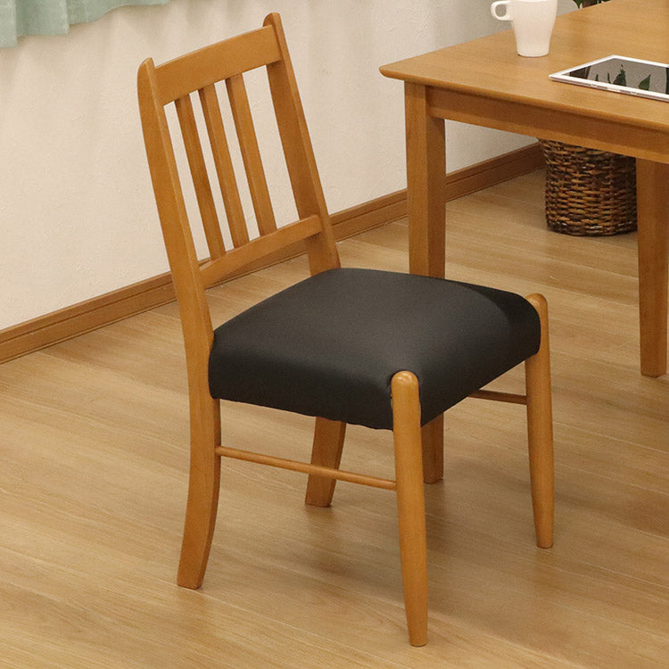 座面厚チェア 組立不要 完成品 木製フレーム ダイニングチェア ダイニング 面取り加工 PVC 椅子 チェア チェアー いす イス リビング 食卓イス リビングチェア(代引不可)