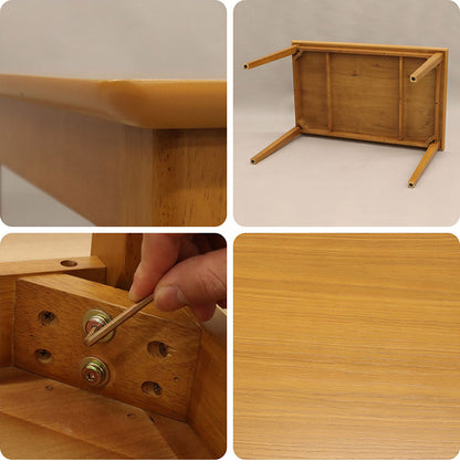 ダイニングテーブル幅120 ラバーウッド 木目 ダイニングテーブル ライトブラウン 幅120cm 2~4人掛け ダイニング ウレタン塗装 シンプル 食卓 作業台 テーパー仕様 アジャスター 組立品(代引不可)