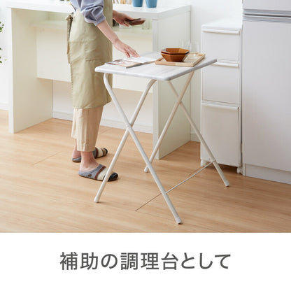 折畳テーブル Lサイズ 幅60cm 高さ71.5cm 折りたたみテーブル デスク 机 サイドテーブル 折りたたみデスク フォールディングテーブル 折りたたみ式 テーブル 簡易 コンパクト 折りたたみ(代引不可)