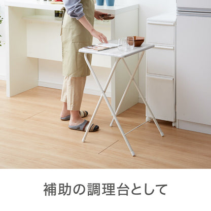 折畳テーブル Mサイズ 幅50cm 高さ71.5cm 折りたたみテーブル デスク 机 サイドテーブル 折りたたみデスク フォールディングテーブル 折りたたみ式 テーブル 簡易 コンパクト 折りたたみ(代引不可)