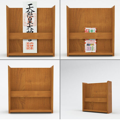 【5%OFF】神札ホルダー お札立て 大 壁掛け可能 背面収納あり おしゃれな木目調 お札立て 神札 御札 お神札 おふだ お守り 御守り 破魔矢 お神札受け 御札立て(代引不可)