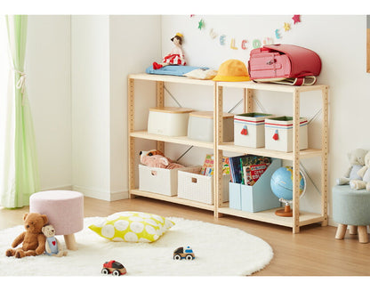 天然木 パインラック 4段 幅82 オープンラック 三段 おしゃれ 木目 木製 収納 パイン材 シェルフ 奥行き30 高さ121.4 北欧 ラック 木目調(代引不可)