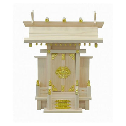 日本製 神棚 一社 中神明 国産 幅36 奥行き19 お札 神具 お参り 天然木 ヒノキ ひのき おふだ かみだな 神札 お彼岸 彼岸 木製 仏具(代引不可)