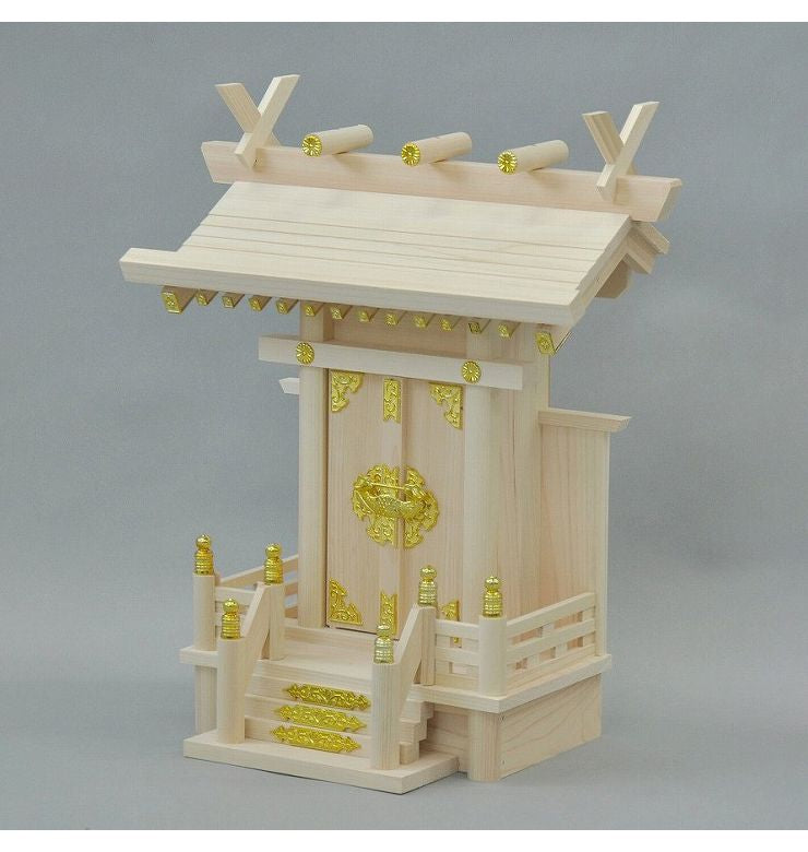 日本製 神棚 一社 中神明 国産 幅36 奥行き19 お札 神具 お参り 天然木 ヒノキ ひのき おふだ かみだな 神札 お彼岸 彼岸 木製 仏具(代引不可)