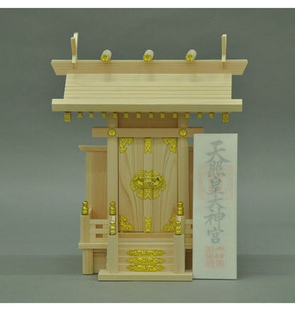 日本製 神棚 一社 中神明 国産 幅36 奥行き19 お札 神具 お参り 天然木 ヒノキ ひのき おふだ かみだな 神札 お彼岸 彼岸 木製 仏具(代引不可)