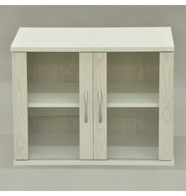 カップボード ミニ 幅60 食器棚 ガラス 収納 高さ45 アンティーク おしゃれ 木目調 コンパクト スリム 食器 キッチン 北欧 キッチンボード(代引不可)