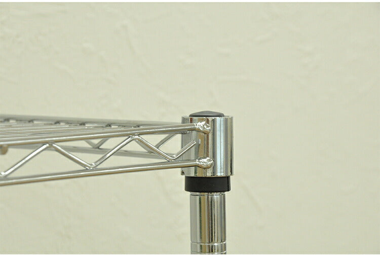 スチールラック 幅60 奥行き35 高さ51 シェルフ ワイヤー オープンラック キャスター付き コンパクト リビング スリム ポール径19mm 防サビ 収納(代引不可)