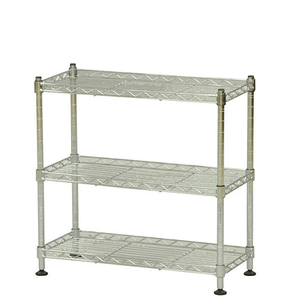 スチールラック ミニラック 三段 幅45 奥行き20 高さ45 シェルフ ワイヤー オープンラック コンパクト リビング スリム ポール径14mm 防サビ 収納(代引不可)