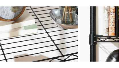 ネーロ 突っ張りラック スチールラック 幅90 奥行き30 8段 オープンラック 大容量 ラック スチール 収納 ヴィンテージ おしゃれ スリム ワイド コンパクト 薄型 棚 つっぱり棚 ツッパリ棚 壁面収納(代引不可)