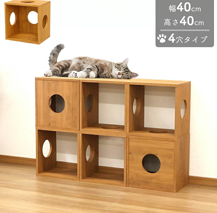 オープンラックシステム 猫ホーム 4S カラーボックス 組み合わせ 猫