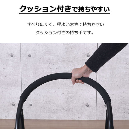 【5%OFF】踏み台 折りたたみ クッション付 幅47 奥行52 高さ79cm 軽量 スチール 持ち手付 脚立 はしご 昇降 滑り止め付 幅広ステップ ステップ台 チェア 椅子 おしゃれ ブラック 完成品 SE-4779(代引不可)