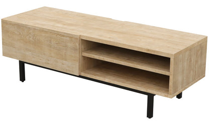 テレビ台 スチールレッグ 幅117.2 ローボード 脚付き 北欧 収納 おしゃれ 木製 背面収納 ケーブル収納 新生活 TV台 リビング テレビラック パソコン台 オーディオラック(代引不可)