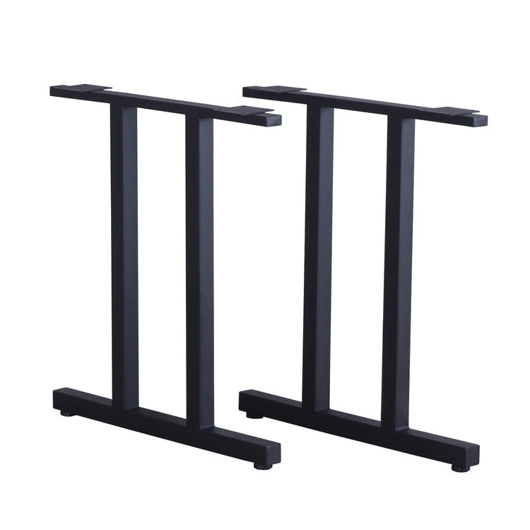 テーブル 脚 パーツ DIY ブラック マット 幅63cm 高さ69.5cm 2本セット 鉄脚 アイアン脚 スチール アジャスター スチール脚 付け替え脚 テーブル用部品 リビング ダイニング 組立簡単 TBK-2N(代引不可)