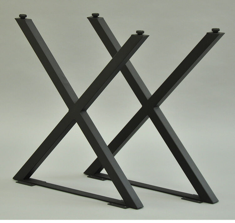 DIYテーブル 金属脚 X型タイプ 幅63cm×高さ67cm 2本組 テーブルキッツ テーブル 天板 組立 組み合わせ自由 シンプル おしゃれ DIY(代引不可)