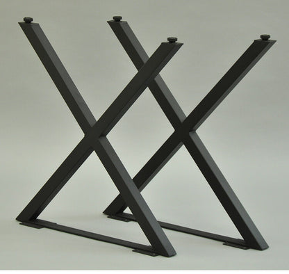 DIYテーブル 金属脚 X型タイプ 幅63cm×高さ67cm 2本組 テーブルキッツ テーブル 天板 組立 組み合わせ自由 シンプル おしゃれ DIY(代引不可)