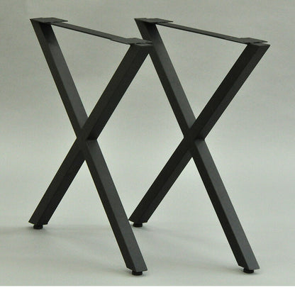 DIYテーブル 金属脚 X型タイプ 幅63cm×高さ67cm 2本組 テーブルキッツ テーブル 天板 組立 組み合わせ自由 シンプル おしゃれ DIY(代引不可)