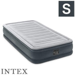 INTEX コンフォートプラッシュ ミッドライズ エアーベッド 67765JB TWIN シングル ベッド ベロア調 体圧分散 ポンプ内蔵 電動エアーベッド【正規販売店】