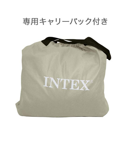 INTEX コンフォートプラッシュ ミッドライズ エアーベッド 67765JB TWIN シングル ベッド ベロア調 体圧分散 ポンプ内蔵 電動エアーベッド【正規販売店】