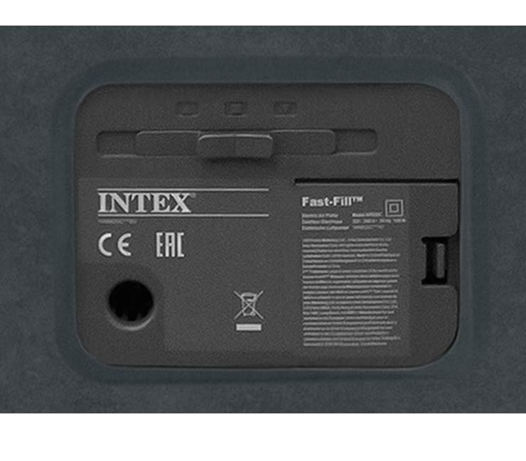 INTEX コンフォートプラッシュ ミッドライズ エアーベッド 67767JB FULL ダブル ベッド ベロア調 体圧分散 ポンプ内蔵 電動エアーベッド【正規販売店】