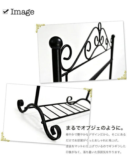 ハンガーラック ドルチェ アイアン ラック 収納ラック オープンラック 衣類収納 アンティーク おしゃれ 収納 服掛け(代引不可)