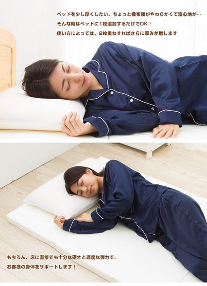 マットレス 日本製 四つ折り ウレタン 厚さ5cm シングル 軽量 95N かたさ普通 寝具 ベッド 新生活 国産 95ニュートン ふつう 中反発 圧縮梱包 コンパクト 収納 便利 4つ折り (代引不可)