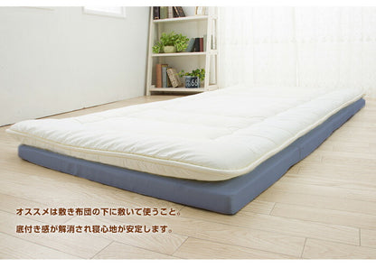 マットレス 日本製 三つ折り ウレタン 厚さ4cm セミダブル 軽量 95N かたさ普通 寝具 ベッド 新生活 国産 95ニュートン ふつう 中反発 マットレストッパー 圧縮梱包 コンパクト 収納 便利 3つ折り (代引不可)