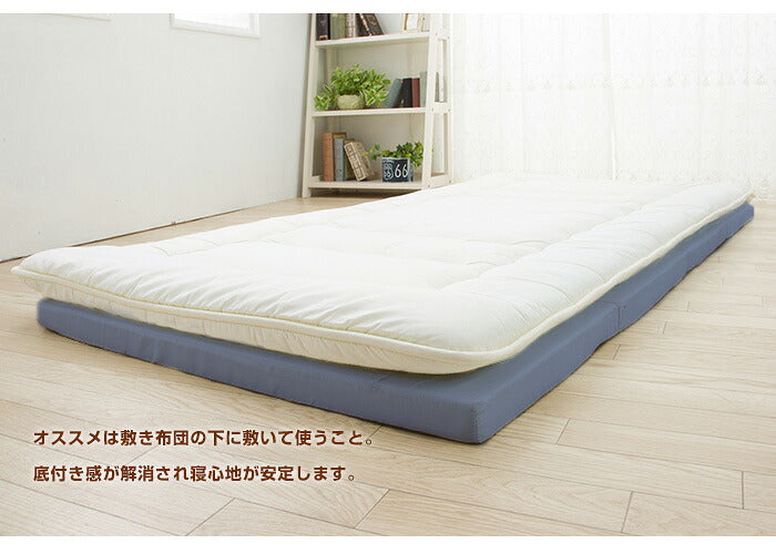 マットレス 日本製 三つ折り ウレタン 厚さ4cm シングル 軽量 95N かたさ普通 寝具 ベッド 新生活 2段ベッド 国産 95ニュートン ふつう 中反発 圧縮梱包 コンパクト 収納 便利 3つ折り (代引不可)