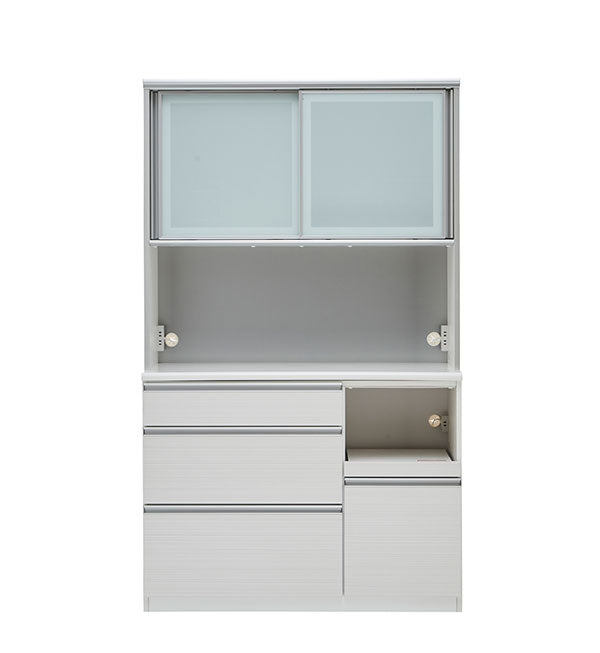 食器棚 カップボード 幅120cm 奥行48cm 高さ198cm キッチンボード ダイニングボード 120cm モダン ハイグロス ホワイト 木目 ディッシュスタンド 120cm幅 食器家電収納棚(代引不可)