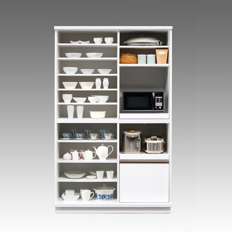 食器棚 スライドガラス扉タイプ モイス付き 幅122cm 高さ195cm 奥行55cm 【大川家具 国産 日本製 開梱設置無料】キッチン収納 ダイニング収納 食器棚(代引不可)
