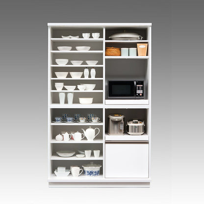 食器棚 スライドガラス扉タイプ モイス付き 幅122cm 高さ195cm 奥行55cm 【大川家具 国産 日本製 開梱設置無料】キッチン収納 ダイニング収納 食器棚(代引不可)