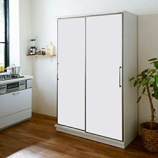 食器棚 両面スライド板戸タイプ モイス付き 幅122cm 高さ195cm 奥行55cm 【大川家具 国産 日本製 開梱設置無料】キッチン収納 ダイニング収納 (代引不可)