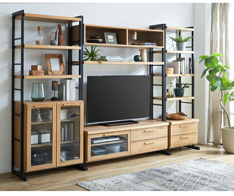 テレビボード テレビ台 幅145cm 飾り棚 木目調 収納 大容量収納 新生活 壁面収納 リビング 壁面 配線 省スペース ブラウン ナチュラル(代引不可)