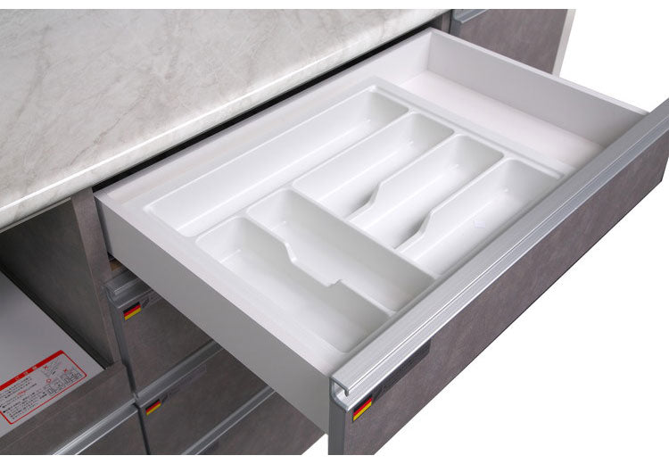 食器棚 キッチンボード 幅70 奥行48 高さ203 完成品 国産 モイス加工 レンジ台 レンジボード 大容量 ソフトクローズ キッチン 収納 木目 フルオープンレール ホワイト 白 キングウッド(代引不可)