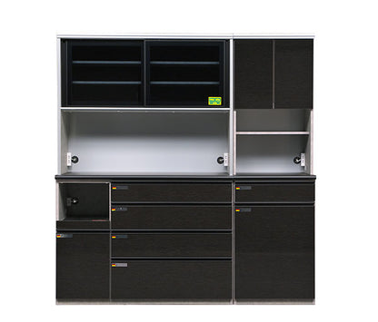 食器棚 キッチンボード 幅60cm 奥行48cm 高さ198cm カップボード ダイニングボード 60cm セラミック調 グレー 60cm幅 食器家電収納棚 レンジ台 コンセント付 キッチン(代引不可)