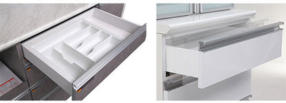 食器棚 レンジ台 キッチンボード 幅60cm 奥行48cm 高さ201.5cm カップボード ダイニングボード 60cm セラミック調 ブラウン 60cm幅 食器家電収納棚 レンジ台 コンセント付(代引不可)