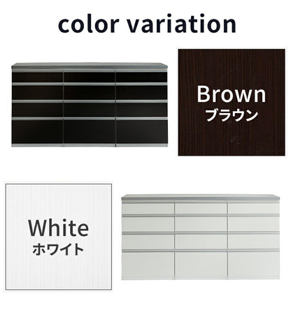 キッチンカウンター 180cm幅 食器家電収納カウンタ― 引出タイプ+引出タイプ+引出タイプ+OSパネルカウンタ―天板(シルバー) 壁面 カウンター 新生活 キッチン収納(代引不可)