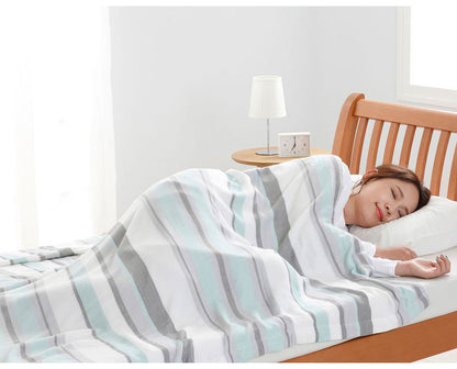 ガーゼケット ダブル 西川 夏用 3重ガーゼ 三重 接触冷感 キルトケット レーヨンケット 肌掛け布団 薄掛け ひんやり 涼感 シルク のような肌触り 洗える 北欧 韓国インテリア おしゃれ