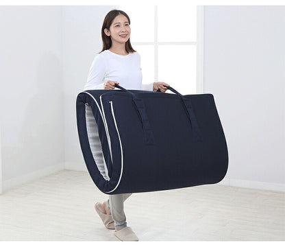 西川 マットレス SLEEPLINE シングル 折りたたみ 丸巻 高反発 硬め かため 収納 ベルト付き 圧縮寝姿勢サポートマットレス 97×195×7cm 横向き寝 横寝 ウエーブ フラット 敷き布団 敷布団