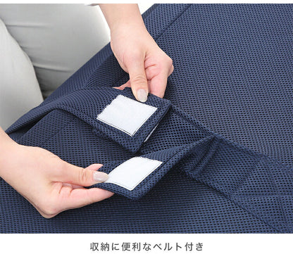 西川 マットレス SLEEPLINE シングル 折りたたみ 丸巻 高反発 硬め かため 収納 ベルト付き 圧縮寝姿勢サポートマットレス 97×195×7cm 横向き寝 横寝 ウエーブ フラット 敷き布団 敷布団