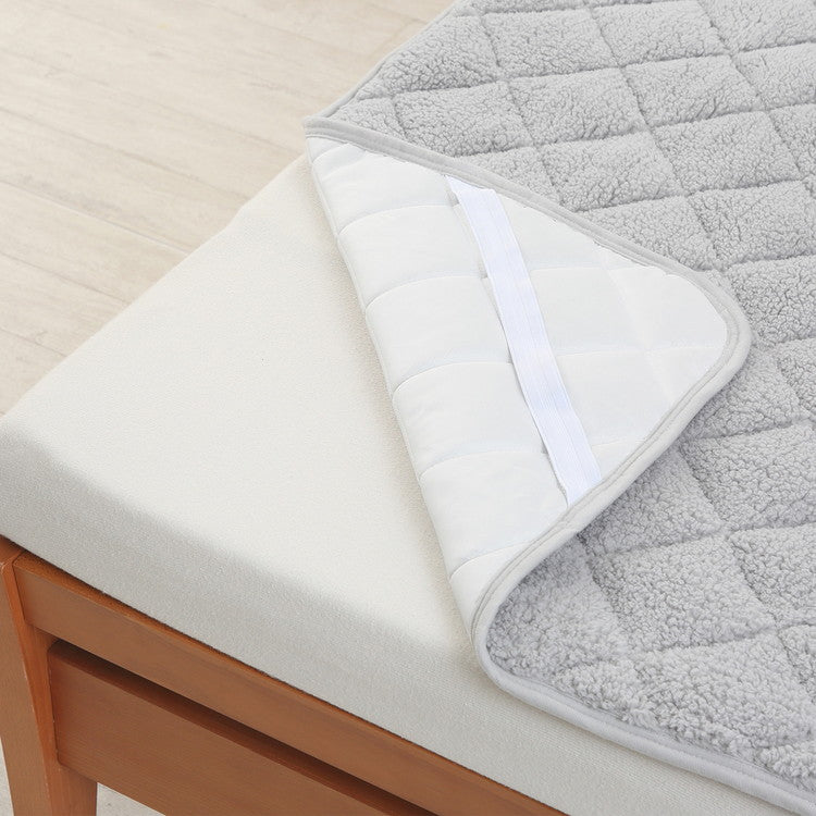 西川 洗える シープボア敷パッド シングル 吸湿発熱 抗菌 消臭 あったか 敷きパッド ベットパッド 寝室 リビング 車内 MOFUMOFUタッチ