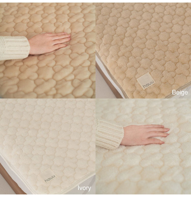 nishikawa【西川】hauu もちもち敷きパッド 120×200cm セミダブル 敷パッド 敷布団 ベッドパッド かわいい おしゃれ 北欧 洗濯可能 洗える シンプル デザイン マットレス 敷布団